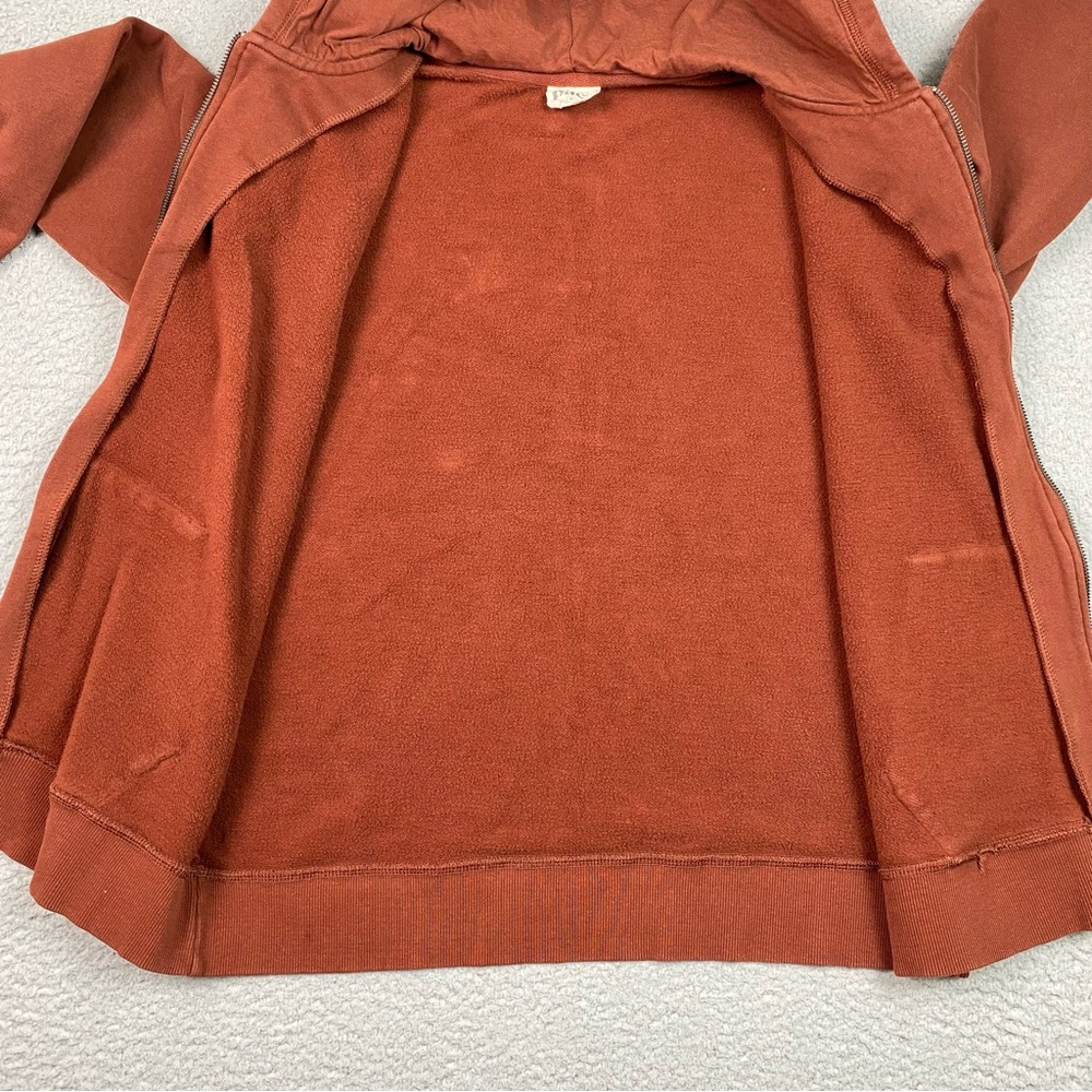 Pact Organic Cotton Hoodie Men's Size M Full Zip Sweatshirt Brick Color Medium * - Picture 4 of 15